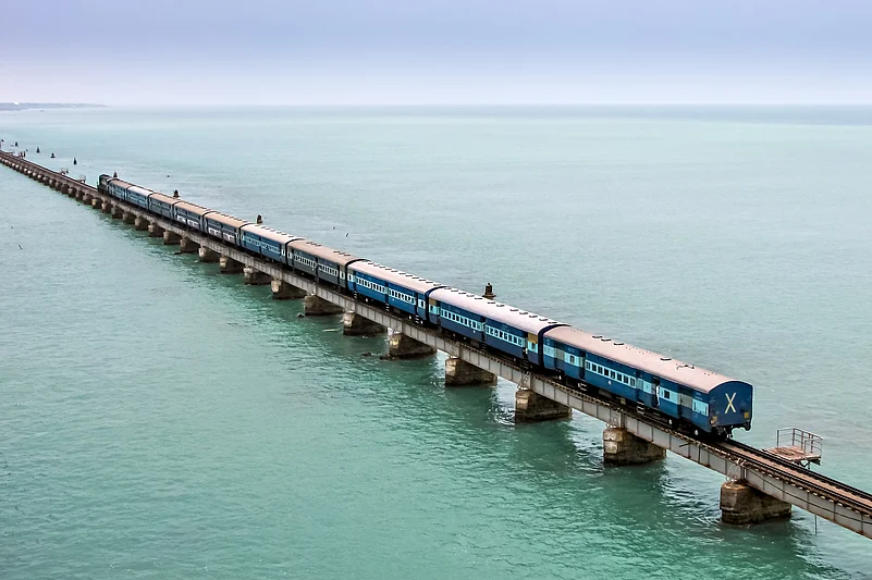 Pamban Bridge is a railway bridge that connects the town of Rameswaram on Pamban Island with Mandapam in mainland India